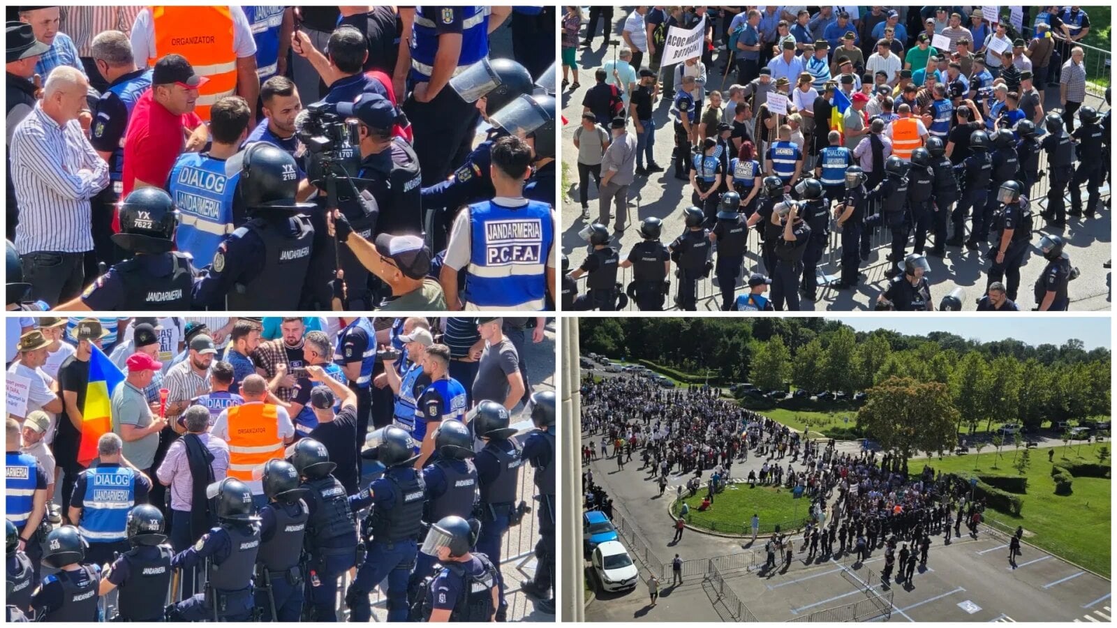 protest neautorizat de amploare in capitala fermierii se aduna in fata guvernului